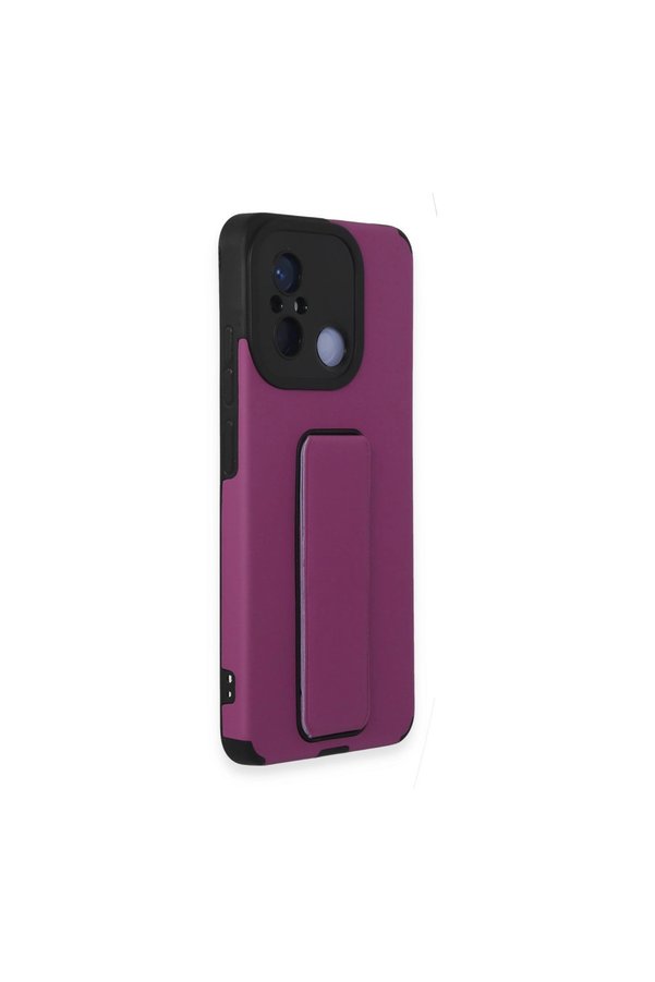 Evimdeyokyok Xiaomi Redmi 12C Kılıf Mega Standlı Silikon - Mor