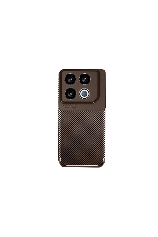 Evi̇mdeyokyok İnfi̇ni̇x Gt 20 Pro Kılıf Auto Focus Karbon Kapak - Kahverengi̇