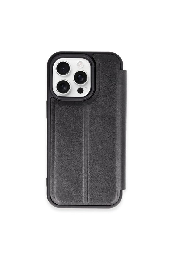 Evimdeyokyok Apple İphone 14 Pro Kılıf Flip Cover - Siyah