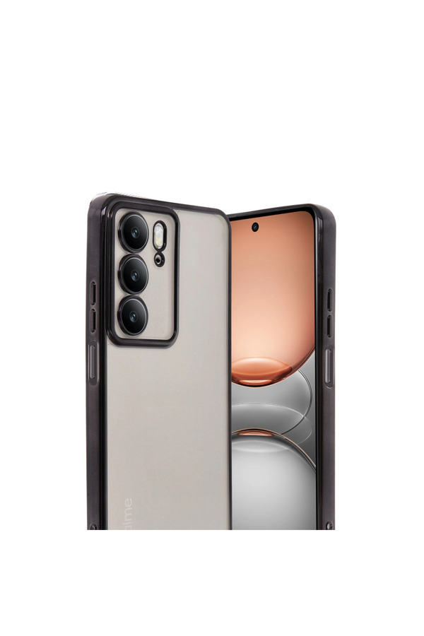 Evi̇mdeyokyok Realme C75 4G Kılıf Razer Lensli̇ Si̇li̇kon - Si̇yah