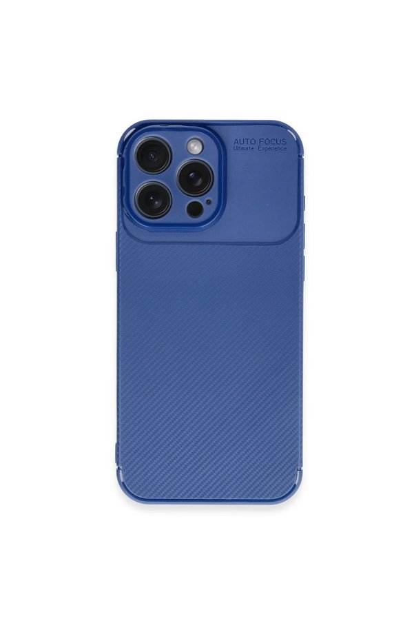 Evimdeyokyok Apple İphone 16 Pro Max Kılıf Auto Focus Karbon Kapak - Lacivert