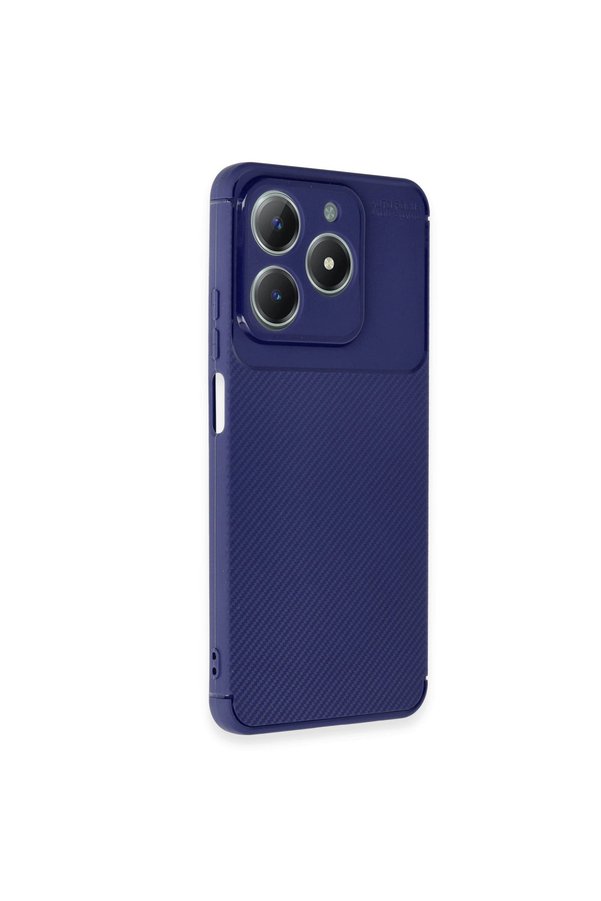 Evimdeyokyok Realme C61 Kılıf Auto Focus Karbon Kapak - Lacivert
