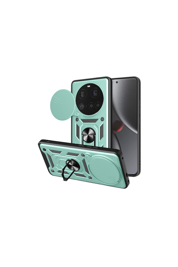 Evi̇mdeyokyok Xi̇aomi̇ Mi̇ 15 Ultra Kılıf Pars Lens Yüzüklü Si̇li̇kon - Yeşi̇l