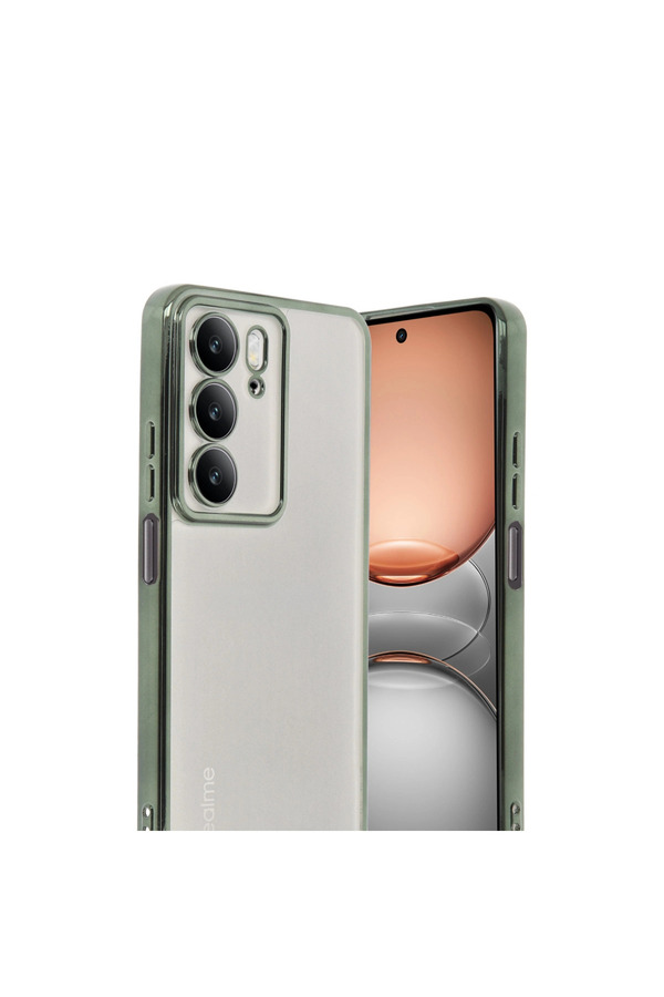 Evi̇mdeyokyok Realme C75 4G Kılıf Razer Lensli̇ Si̇li̇kon - Yeşi̇l