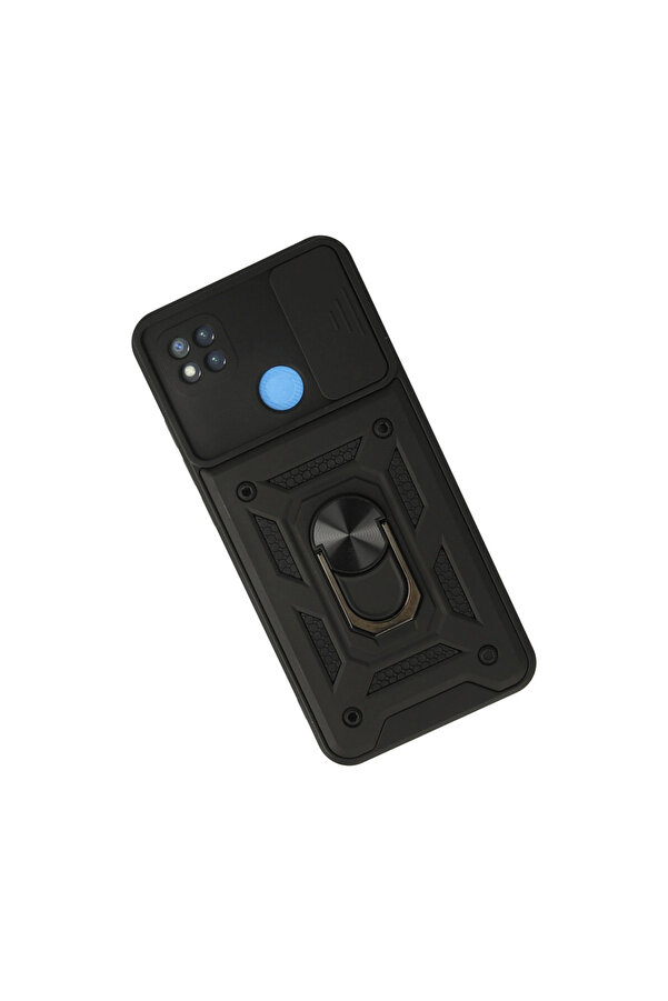 Evi̇mdeyokyok Xi̇aomi̇ Redmi̇ 9C Kılıf Pars Lens Yüzüklü Si̇li̇kon - Si̇yah