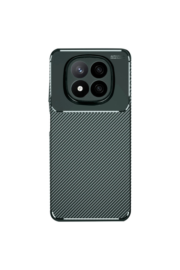 Evimdeyokyok Xiaomi Redmi Note 14 Pro Plus Kılıf Auto Focus Karbon Kapak - Koyu Yeşil