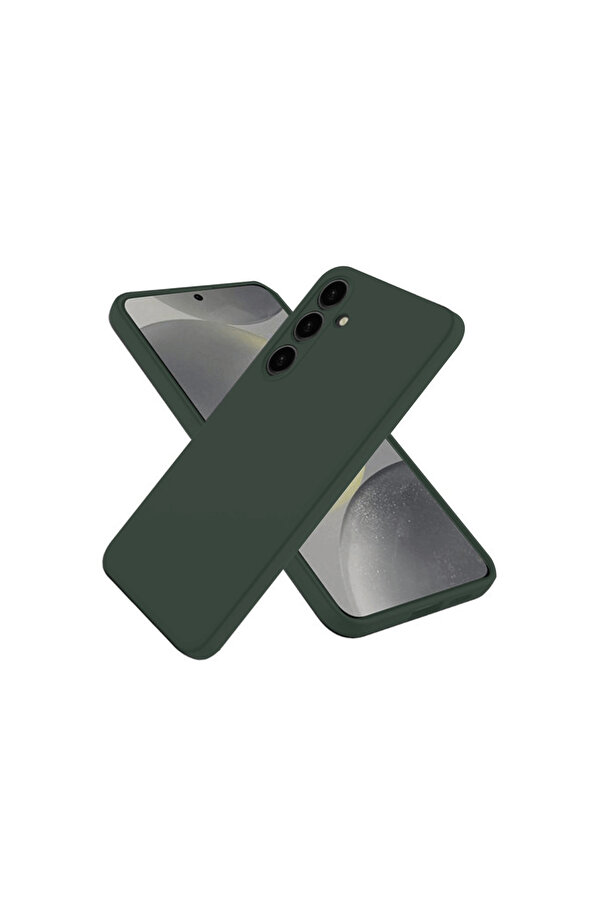 Evi̇mdeyokyok Samsung Galaxy A56 Kılıf Fi̇rst Si̇li̇kon - Koyu Yeşi̇l
