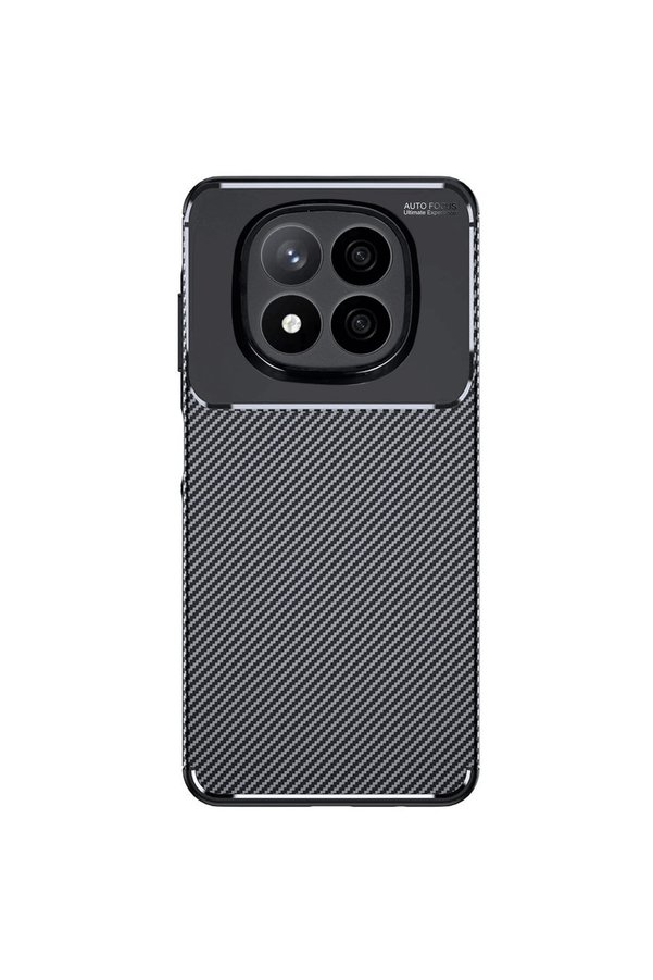 Evimdeyokyok Xiaomi Redmi Note 14 Pro Plus Kılıf Auto Focus Karbon Kapak - Siyah