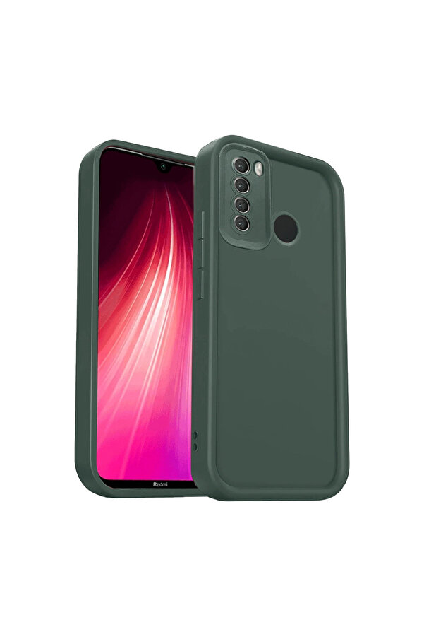 Evi̇mdeyokyok Xi̇aomi̇ Redmi̇ Note 8 Kılıf Vi̇era Si̇li̇kon - Koyu Yeşi̇l