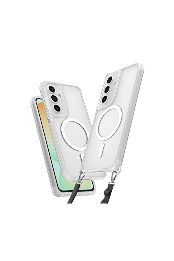 Evi̇mdeyokyok Samsung Galaxy S25 Kılıf Enka Magsafe Si̇li̇kon Kılıf - Şeffaf