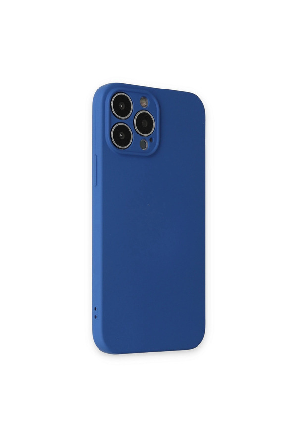 Evi̇mdeyokyok Apple İphone 13 Pro Max Kılıf Nano İçi̇ Kadi̇fe Si̇li̇kon - Laci̇vert
