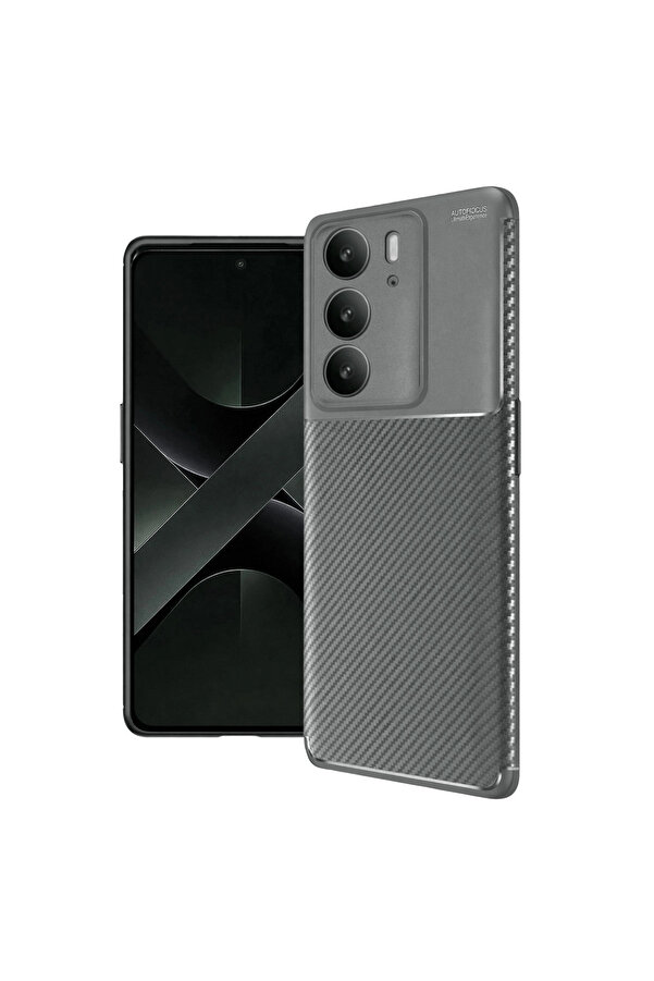 Evi̇mdeyokyok Realme C75 4G Auto Focus Karbon Kapak - Gri̇