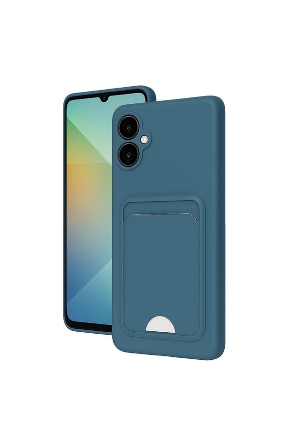 Evi̇mdeyokyok Samsung Galaxy A06 Kılıf Kelvi̇n Kartvi̇zi̇tli̇ Si̇li̇kon - Mavi̇