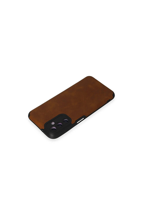 Evi̇mdeyokyok Samsung Galaxy M14 5G Kılıf Loop Deri̇ Si̇li̇kon - Kahverengi̇