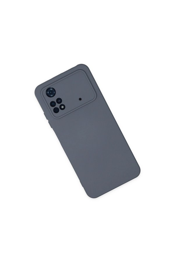 Evimdeyokyok Xiaomi Poco M4 Pro 4G Kılıf Nano İçi Kadife Silikon - Gri
