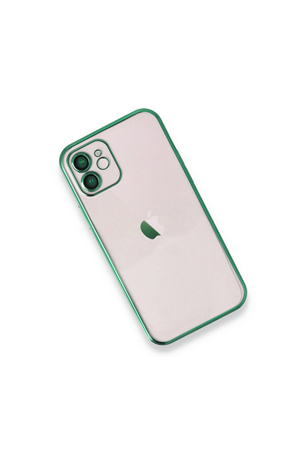 Evi̇mdeyokyok Apple İphone 12 Kılıf Razer Lensli̇ Si̇li̇kon - Yeşi̇l