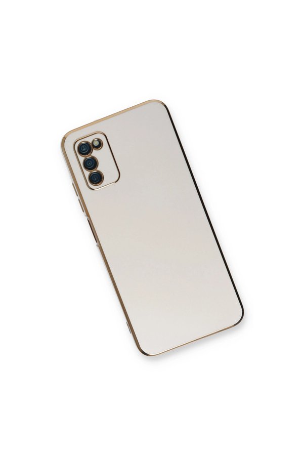 Evimdeyokyok Samsung Galaxy A03S Kılıf Volet Silikon - Beyaz