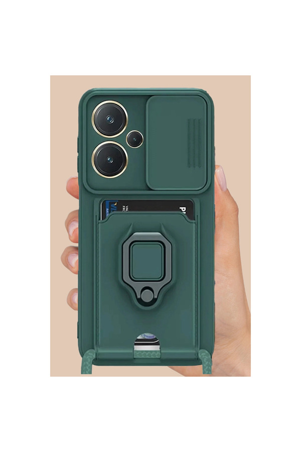 Evi̇mdeyokyok Xi̇aomi̇ Redmi̇ Note 13 Pro Plus Kılıf Zuma Kartvi̇zi̇tli̇ Yüzüklü Si̇li̇kon - Li̇la
