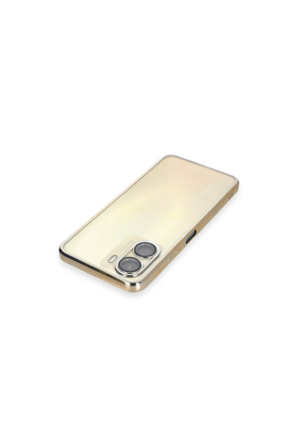 Evimdeyokyok Vivo Y16 Kılıf Razer Lensli Silikon - Gold