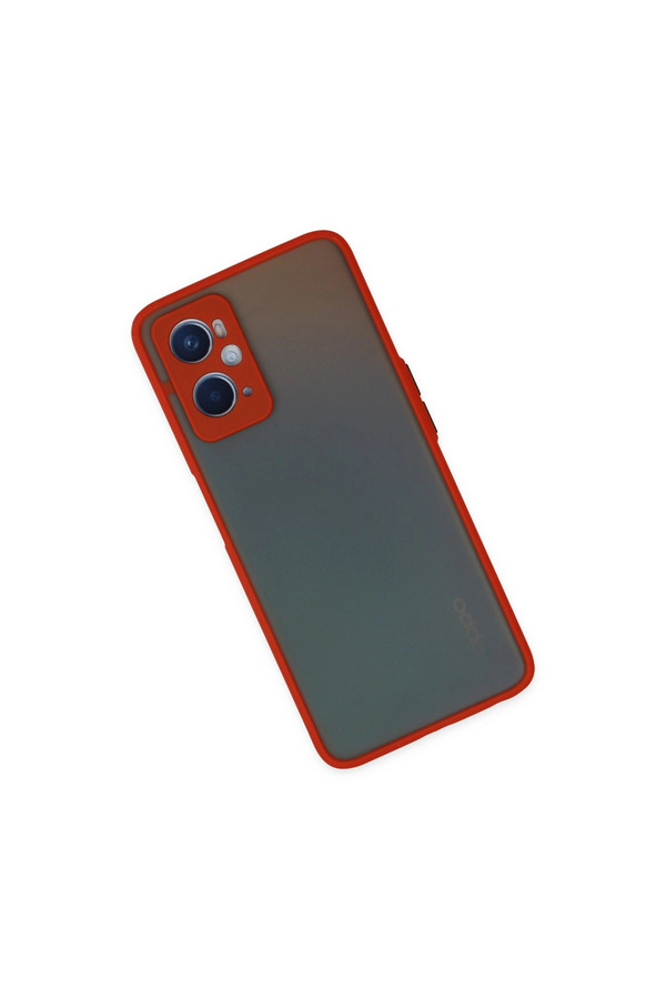 Evimdeyokyok Oppo A96 Kılıf Montreal Silikon Kapak - Kırmızı