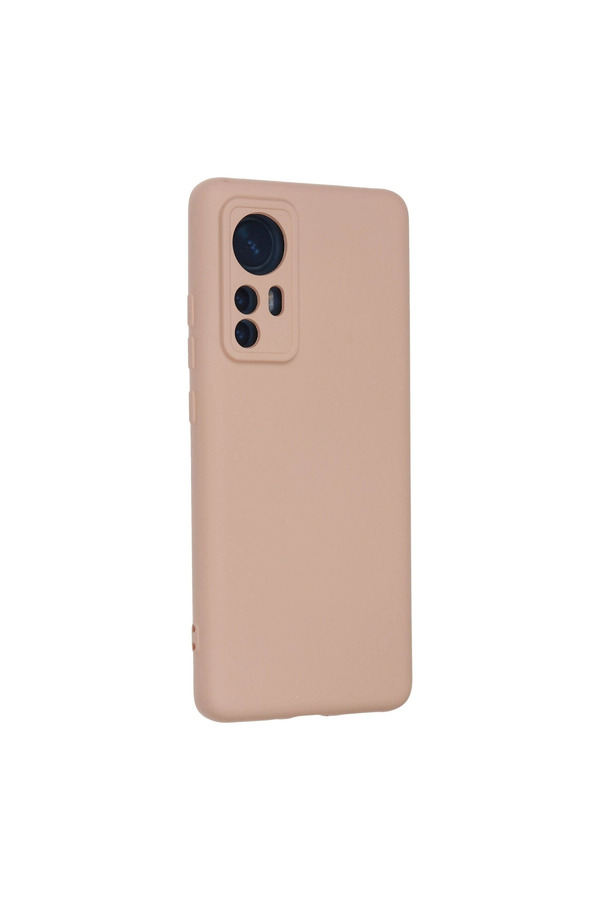 Evimdeyokyok Xiaomi Mi 12 Kılıf Nano İçi Kadife Silikon - Pudra