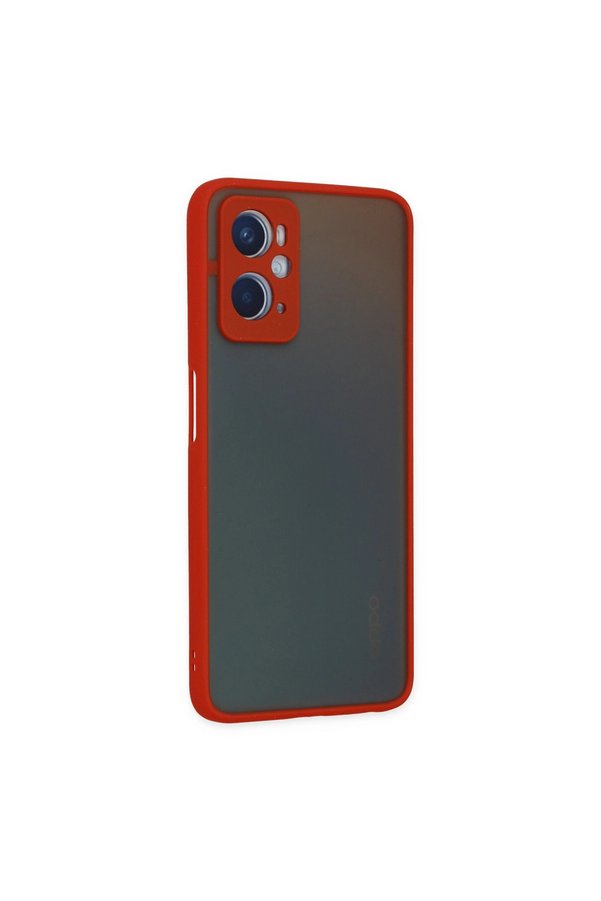 Evimdeyokyok Oppo A96 Kılıf Montreal Silikon Kapak - Kırmızı