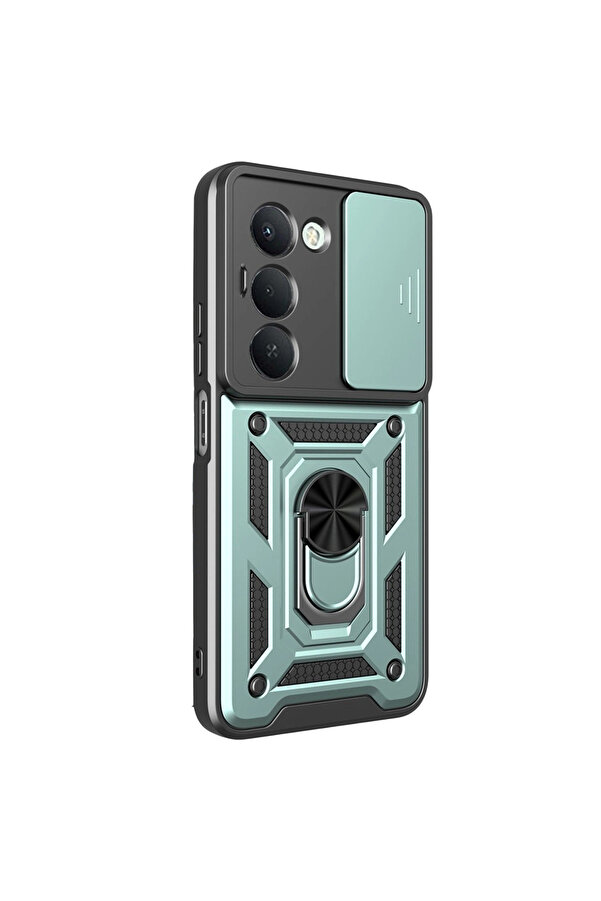 Evi̇mdeyokyok Xi̇aomi̇ Redmi̇ 15 4G Pars Lens Yüzüklü Si̇li̇kon - Yeşi̇l