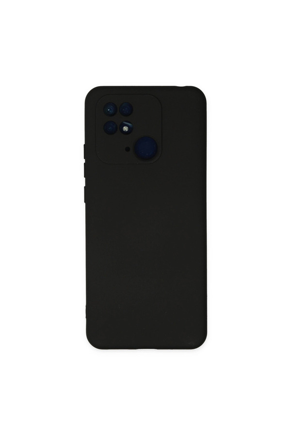Evimdeyokyok Xiaomi Redmi 10C Kılıf Nano İçi Kadife Silikon - Siyah