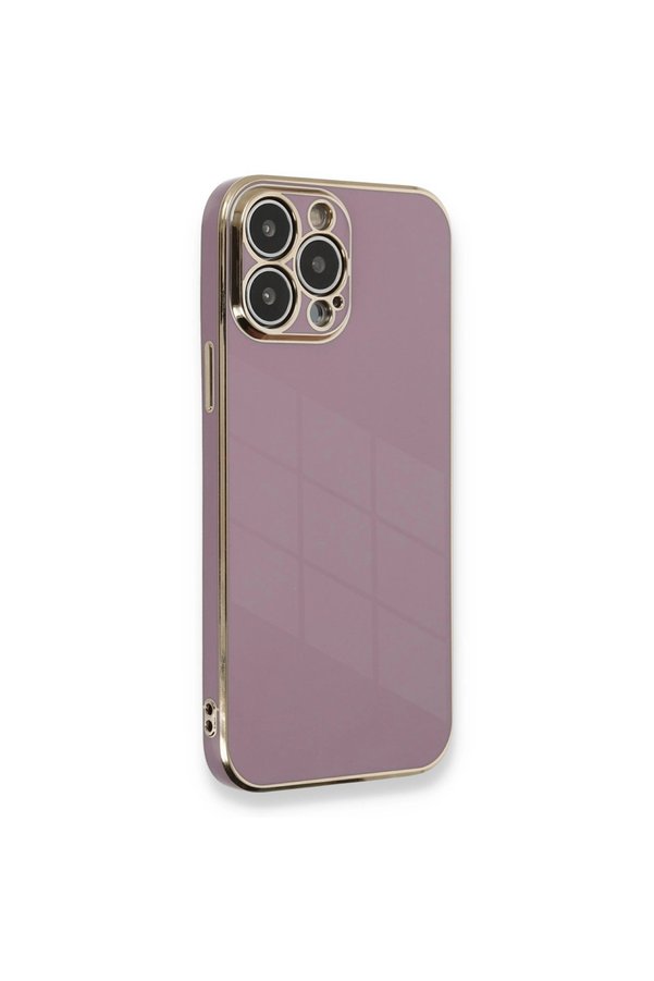 Evimdeyokyok Apple İphone 13 Pro Kılıf Volet Silikon - Mor