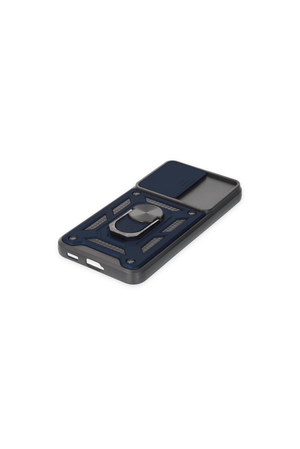 Evimdeyokyok Samsung Galaxy S23 Fe Kılıf Pars Lens Yüzüklü Silikon - Lacivert
