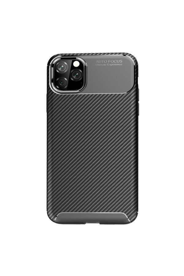 Evi̇mdeyokyok Apple İphone 11 Pro Max Kılıf Auto Focus Karbon Kapak - Si̇yah