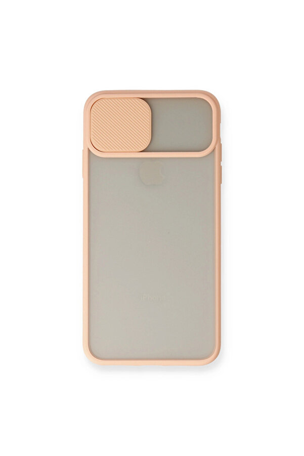 Evi̇mdeyokyok Apple İphone Xs Max Kılıf Palm Buzlu Kamera Sürgülü Si̇li̇kon - Pembe