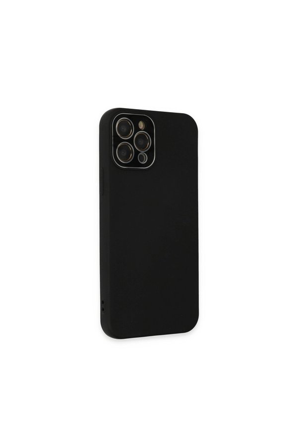 Evimdeyokyok Apple İphone 12 Pro Kılıf Lansman Glass Kapak - Siyah