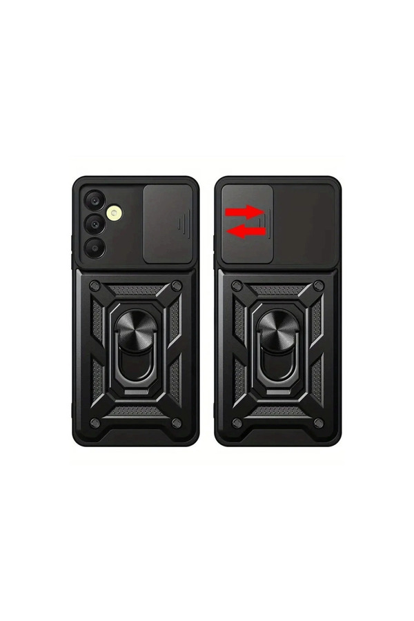 Evi̇mdeyokyok Samsung Galaxy S24 Fe Pars Lens Yüzüklü Si̇li̇kon - Si̇yah