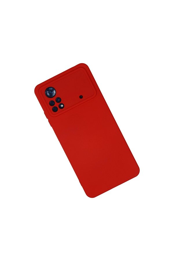 Evimdeyokyok Xiaomi Poco X4 Pro 5G Kılıf Nano İçi Kadife Silikon - Kırmızı