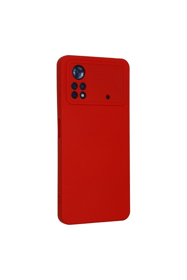 Evimdeyokyok Xiaomi Poco X4 Pro 5G Kılıf Nano İçi Kadife Silikon - Kırmızı