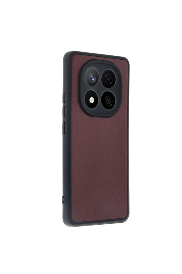 Evimdeyokyok Xiaomi Redmi Note 14 Pro 5G Kılıf Aras Deri Kapak - Bordo