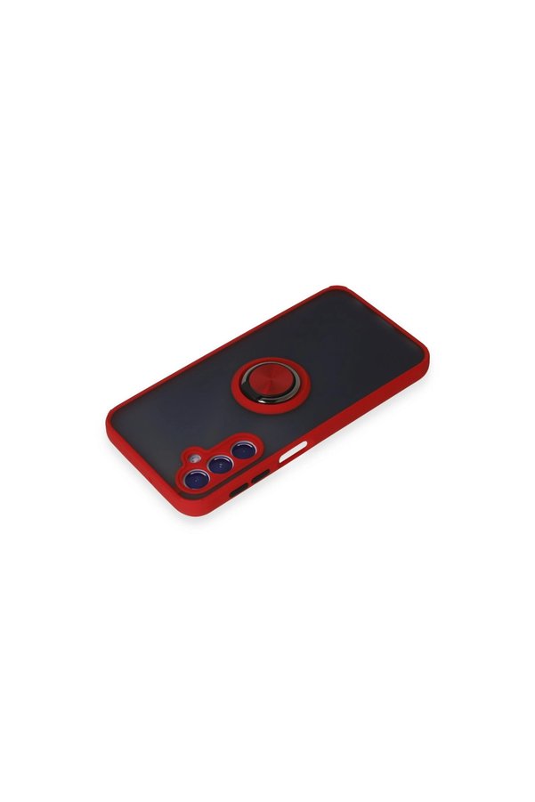 Evi̇mdeyokyok Samsung Galaxy M34 5G Kılıf Montreal Yüzüklü Si̇li̇kon Kapak - Kırmızı