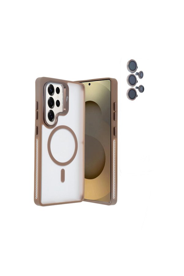 Evi̇mdeyokyok Joko Samsung Galaxy S25 Ultra Flet Lens Magsafe Kapak - Gold
