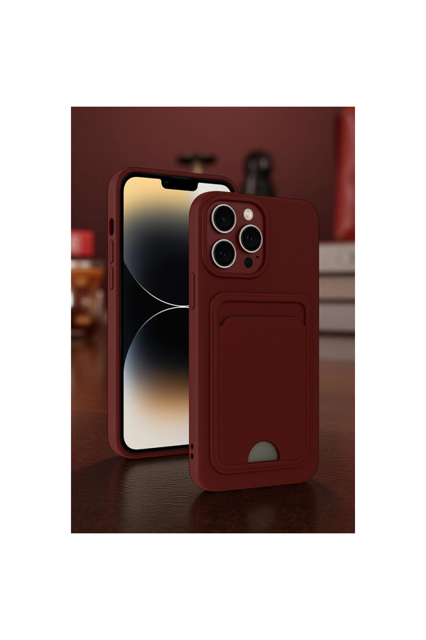 Evi̇mdeyokyok Apple İphone 13 Pro Max Kılıf Kelvi̇n Kartvi̇zi̇tli̇ Si̇li̇kon - Li̇la