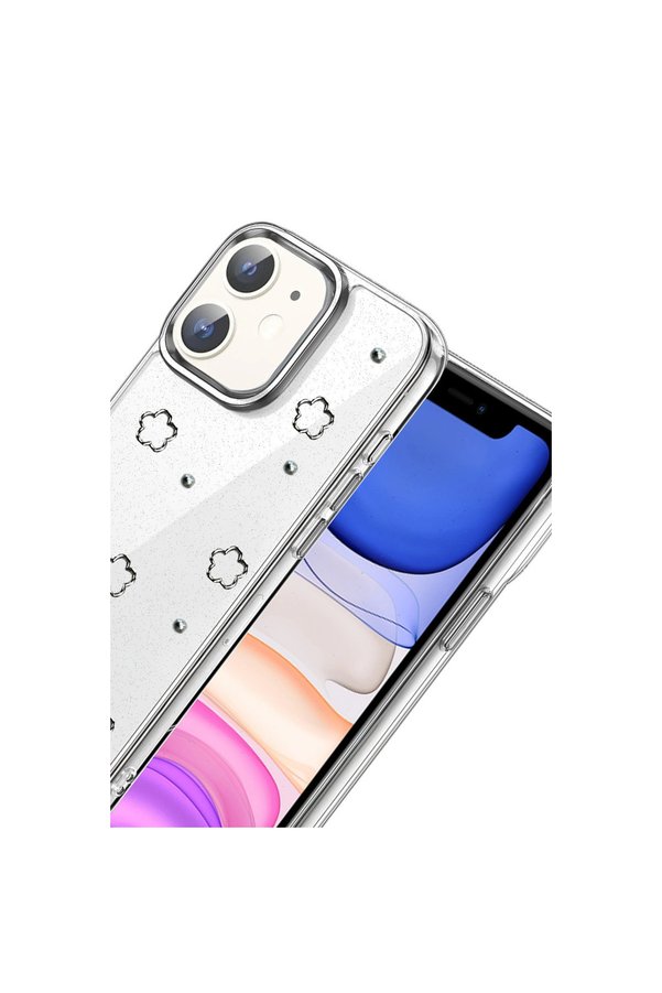 Evi̇mdeyokyok Apple İphone 12 Fi̇yonk Desenli̇ Kapak - Desen 2