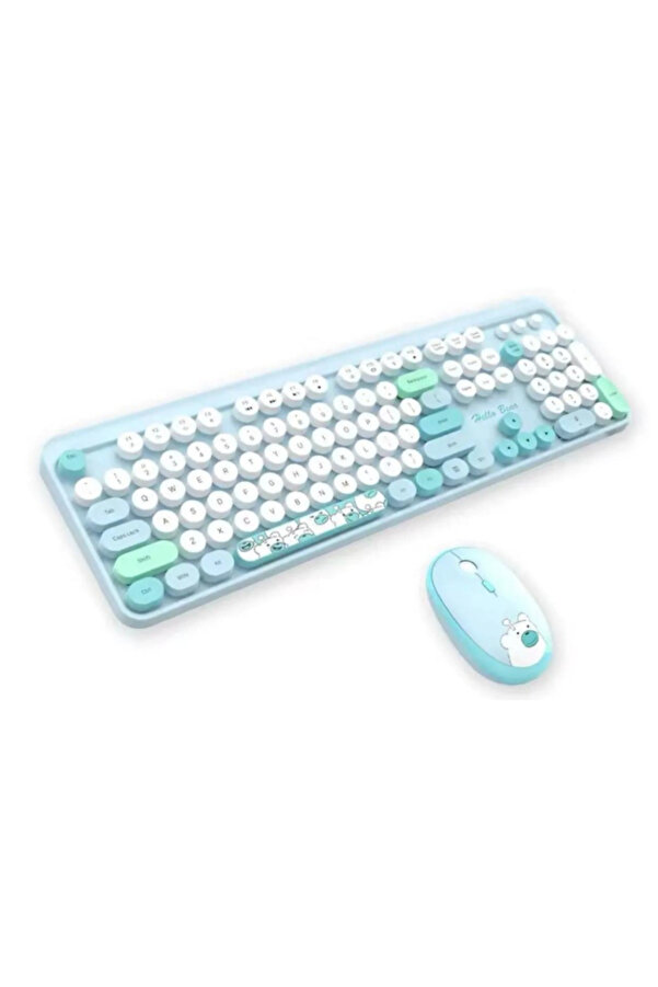 Evi̇mdeyokyok Mofi̇i̇ Zr513/M Sweet Mavi̇ Klavye Mouse Set