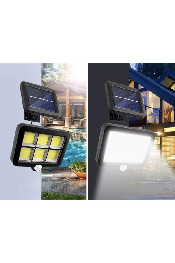 Evi̇mdeyokyok 120 Cob Led Solar Panelli̇ 3 Modlu Duvar Lambası Uzaktan Kumandalı Mz-302K