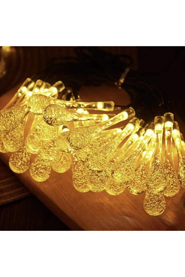Evi̇mdeyokyok 7M 50 Led Damla 8 Fonksi̇yonlu Solar Panelli̇-Gün Işığı