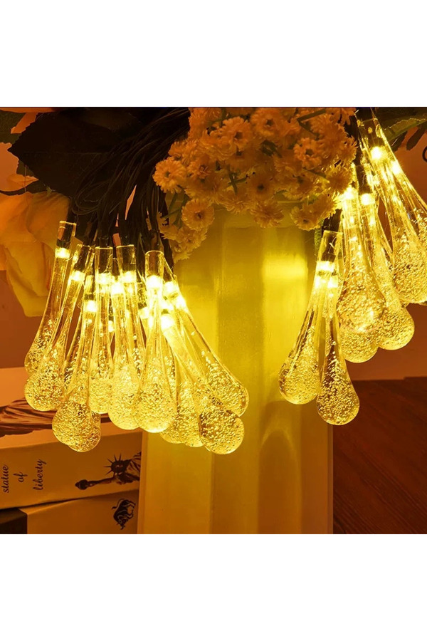 Evi̇mdeyokyok 7M 50 Led Damla 8 Fonksi̇yonlu Solar Panelli̇-Gün Işığı