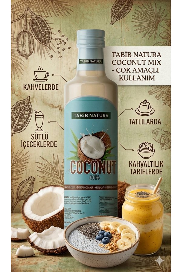 Aleyna Baharat Collagen Mix - Tripeptit 500 Dalton Tip 1 & Tip 3 Kolajen + Coconut Mix Detox Mix