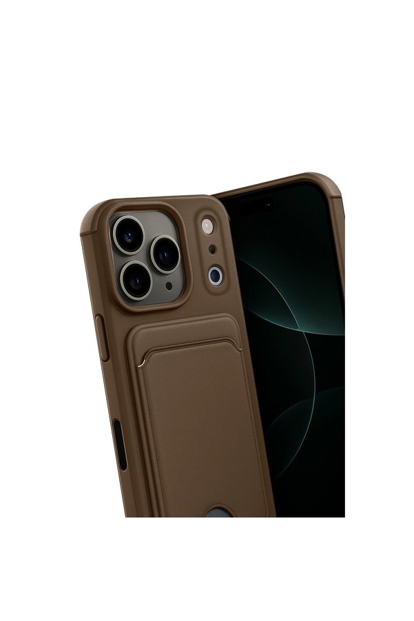 Evimdeyokyok Apple İphone 17 Pro Max Kelvin Kartvizitli Silikon - Kahverengi