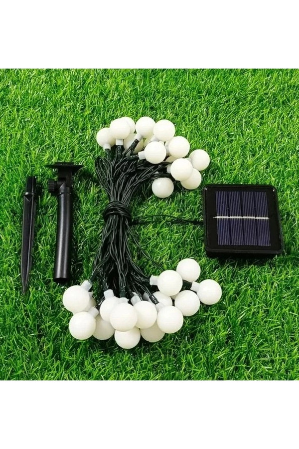 Evi̇mdeyokyok Solar 5M 28 Led Top Gün Işığı Si̇yah Kablolu