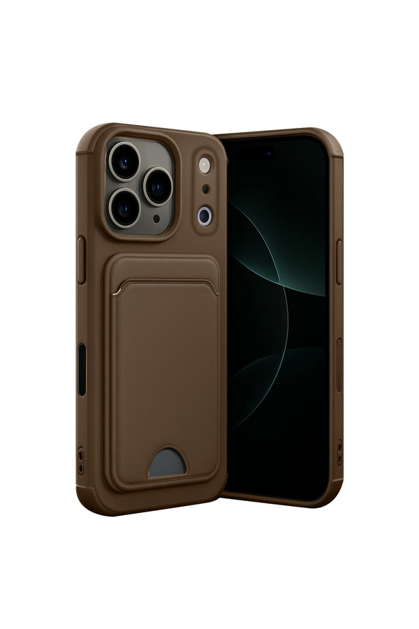 Evimdeyokyok Apple İphone 17 Pro Max Kelvin Kartvizitli Silikon - Kahverengi