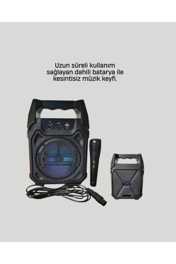 Reza 15W Güçlü Ses Çıkışlı Bluetooth Hoparlör Fm Radyo Ve Mikrofon Destekli - Lisinya